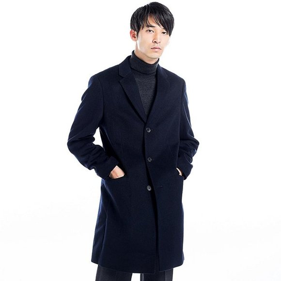 Uniqlo cashmere chesterfield coat Clearance